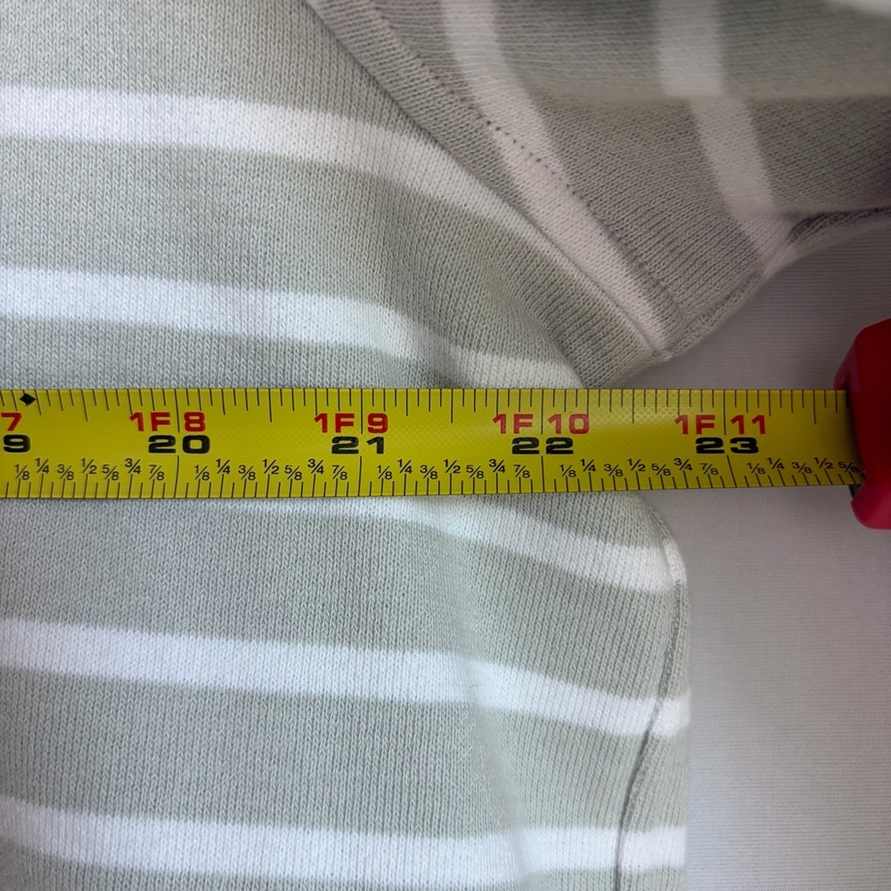 Lululemon Cotton French Terry Crew Sweatshirt Sz XL Stripe Vapor White EUC - Picture 8 of 14